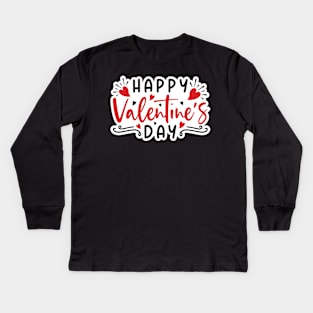 Valentine's Day Stickers - Happy Valentine's Day Kids Long Sleeve T-Shirt